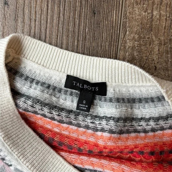 Talbots Reindeer Holiday Christmas Fair Isle Knit Sweater Multicolor Women's S - Picture 3 of 13